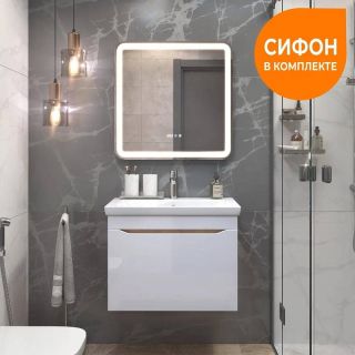 Тумба под раковину подвесная Vigo Grani 165 70 см дуб золотой